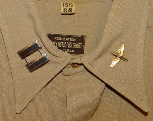 WW II 13th Army Air Force Officers Named Khaki Wool Shirt