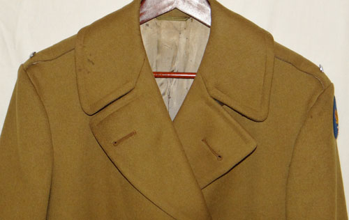 Named WW II Army M-1943 Officers Short Overcoat