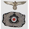 Army Officer & NCO/EM Silver Plated Visor Hat Insignia Set