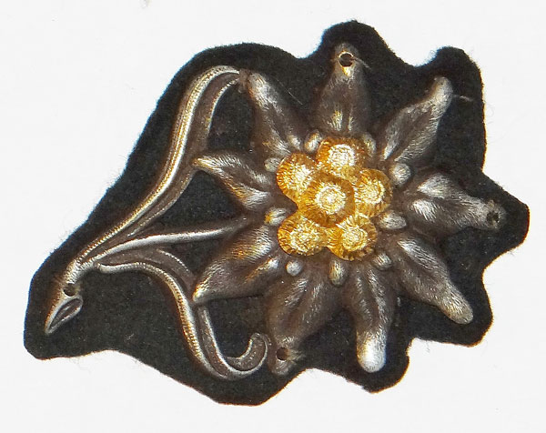 Army Edelweiss with Dark Green Backing