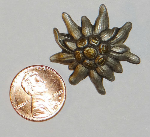 Army Officer Edelweiss Cap Insignia