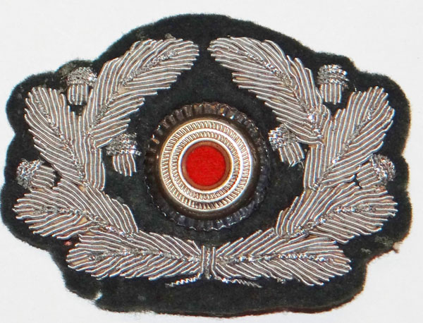 Army Officer Bullion Wire Visor Hat Wreath