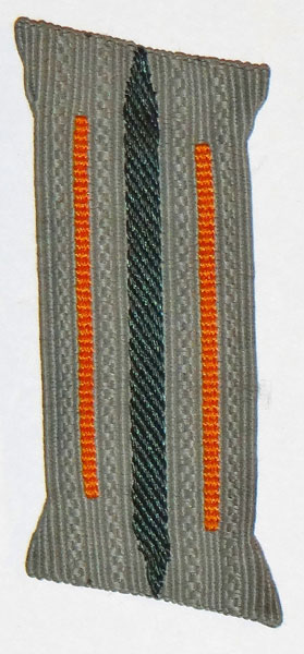 Army 1st Pattern NCO/EM Orange Piped Collar Tab