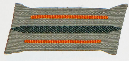 Army 1st Pattern NCO/EM Orange Piped Collar Tab