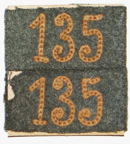 Army "135th" Construction Units Shoulder Board Slip Tabs