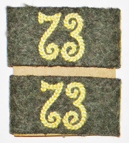 Army 73rd Signal Regt. Shoulder Board Slip Tabs