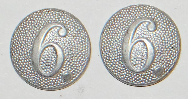 Army 6th Company Shoulder Board Buttons