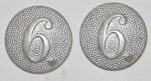 Army 6th Company Shoulder Board Buttons