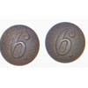 Army 6th Company Shoulder Board Buttons