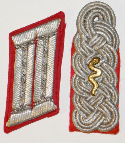 Army Veterinarian Officer Dress Shoulder Board & Collar Tab Set