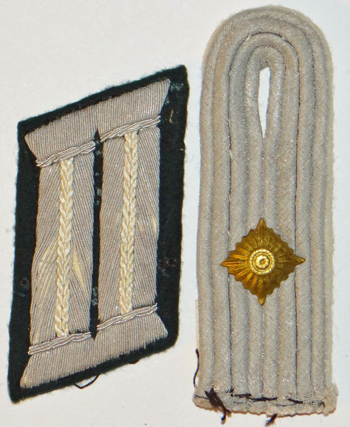 Army Infantry Oberleutnant Collar Tab & Shoulder Board SET