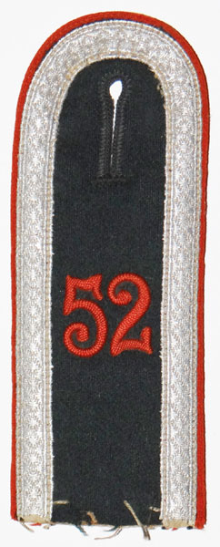 Army 52nd Artillery Regt. Mechanized G.H.Q. Troops Unteroffizier Shoulder Board