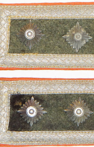 Army Panzer Oberfeldwebel Shoulder Boards