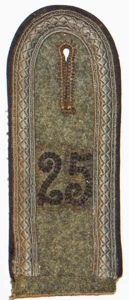 Army 25th Pioniere Battalion Unteroffizere Shoulder Board, 25th Panzergrenadier Div