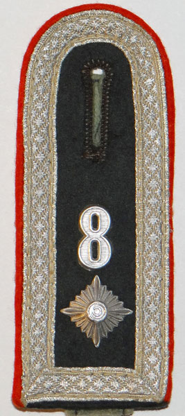 Army Artillery 8th Regt. Feldwebel Shoulder Board Army Artillery 8th Regt. Feldwebel Shoulder Board