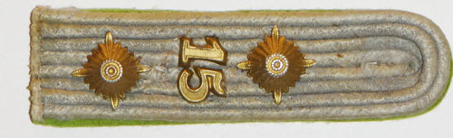 Army Hauptmann 15th Panzer Grenadier Regt. Collar Tab & Shoulder Board SET
