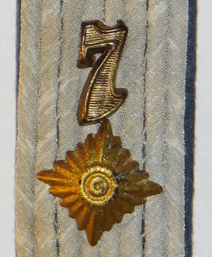 Army Transport Oberleutnant 7th Bn. Shoulder Board