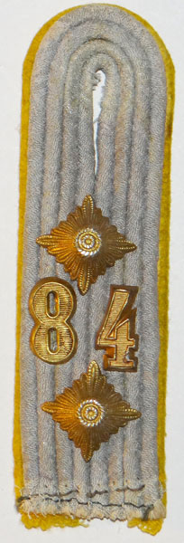 Army Hauptmann 84th Pz Signal Battalion Shoulder Board