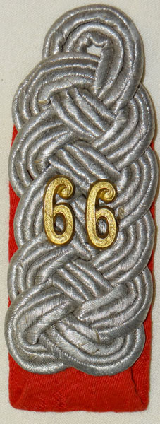 Army 66th  Artillery Regt, Major Dress Shoulder Board