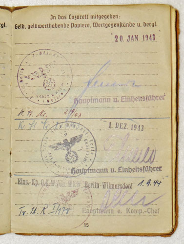 Army Soldbuch for NCO