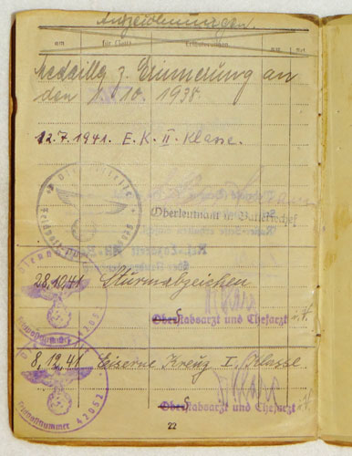 Army Soldbuch for NCO