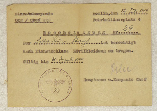 Army Soldbuch for NCO