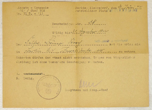 Army Soldbuch for NCO