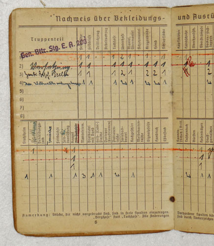 Army Soldbuch for NCO