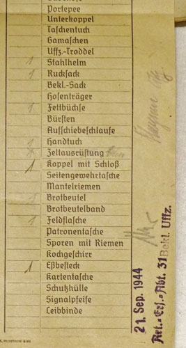 Army Soldbuch for NCO