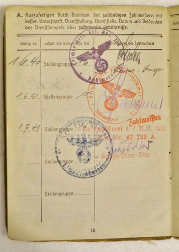 Army Soldbuch for NCO