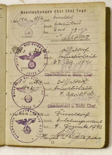 Army Soldbuch for NCO