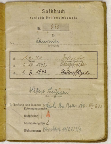 Army Soldbuch for NCO