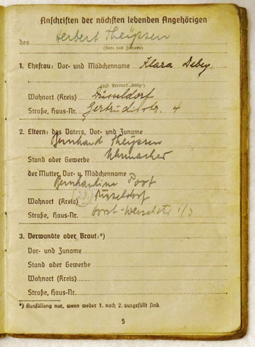 Army Soldbuch for NCO