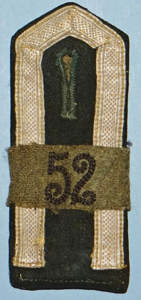 Army 52nd Pioniere Regt. Unteroffizier Shoulder Board Army 52nd Pioniere Regt. Unteroffizier Shoulder Board