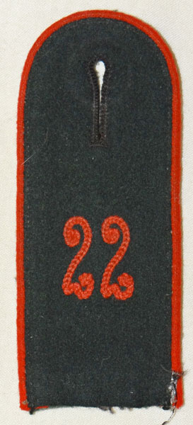 Army 22nd Artillery Regt. 22nd Infantry Div. Enlisted Shoulder Board Army 22nd Artillery Regt. 22nd Infantry Div. Enlisted Shoulder Board