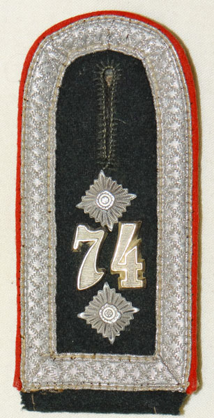 Army 74th Artillery Regt. 2nd Panzer Div. Oberfeldwebel Shoulder Board Army 74th Artillery Regt. 2nd Panzer Div. Oberfeldwebel Shoulder Board
