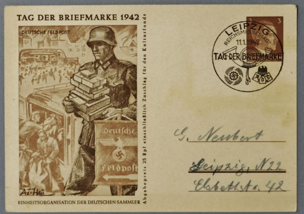Tag Der Briefmarke 1942 Postcard Tag Der Briefmarke 1942 Postcard