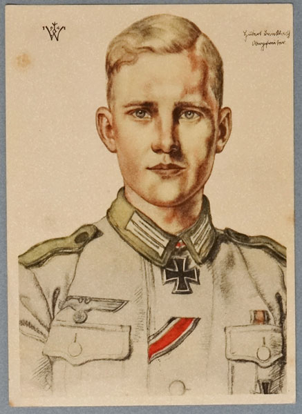 Wolfgang Willrich Colored Drawing of Oberefreiter "Brinkforth"