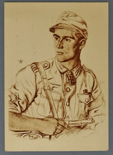 Wolfgang Willrich Drawing of Uffz. "Hellmuth Valtiner" Wolfgang Willrich Drawing of Uffz. "Hellmuth Valtiner"
