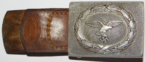 Luftwaffe NCO/EM Buckle with Leather Tab Luftwaffe NCO/EM Buckle with Leather Tab