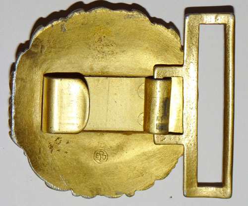 Political Gold Open Claw Buckle with Paper RZM Tag