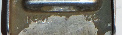 Army NCO/EM Aluminum Buckle with 1938 Dated Leather Tab