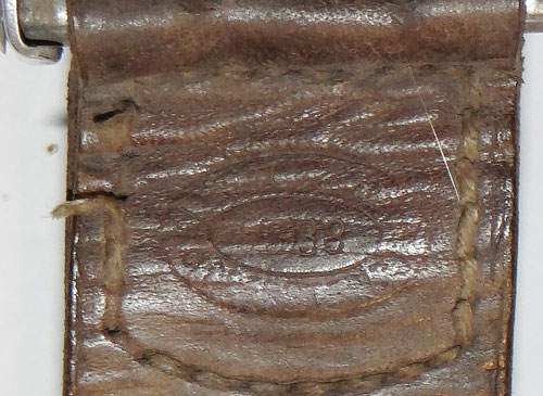 Army NCO/EM Aluminum Buckle with 1938 Dated Leather Tab