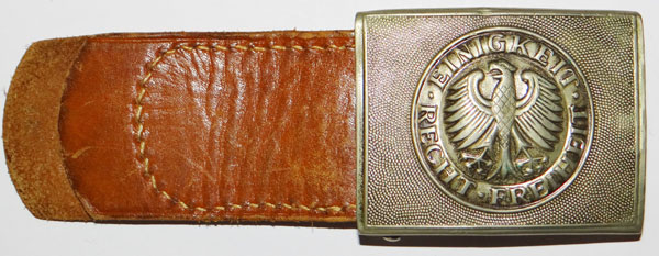 West German NCO/EM Buckle with Leather Tab