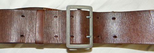 Luftwaffe Officers Brown Leather Belt with Open Claw Buckle