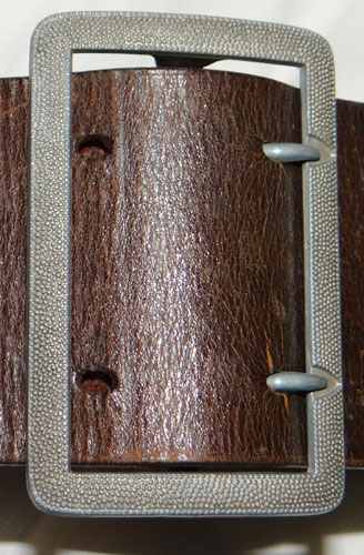Luftwaffe Officers Brown Leather Belt with Open Claw Buckle