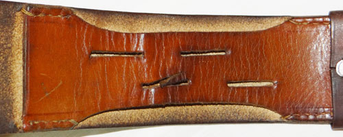 Luftwaffe Officers Brown Leather Belt with Open Claw Buckle