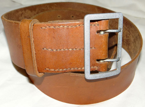 Luftwaffe / Army Officers Brown Leather Belt with Open Claw Buckle