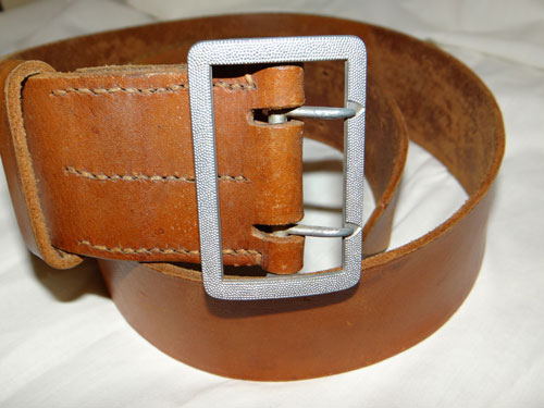 Luftwaffe / Army Officers Brown Leather Belt with Open Claw Buckle
