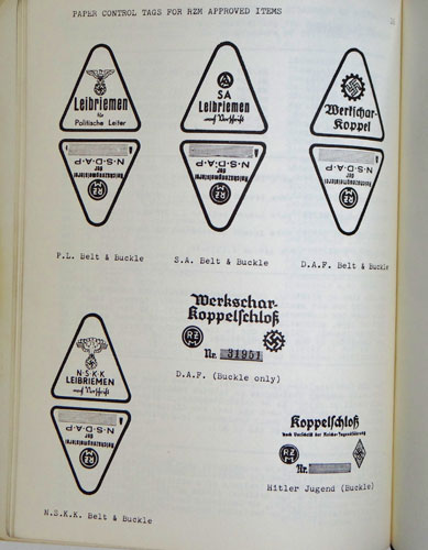 "BOOK" 1974 1st Edition "German Belt Buckles 1919-1945"